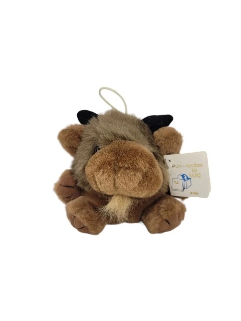 Vintage Purr-fection by MJC Bubba  Buffalo Plush Hanging 4" Stuffed Animal 1994